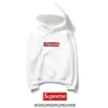 White hooded plus velvet red label