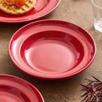 工厂陶瓷盘子高级感菜盘圆形盘喜庆深盘水果拉沙盘西餐餐盘牛排盘