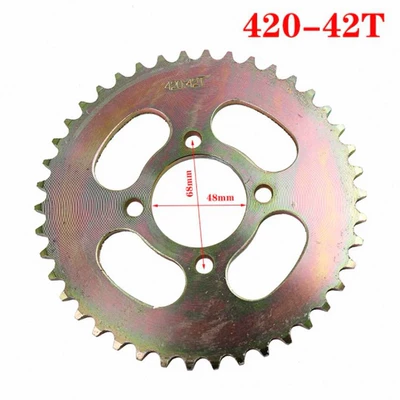 Dəbilqə (Kaska) aksesuarları sprocket for motorcycle and - 4-holes-420-42-teeth-48mm-inner-hole-spacing-68mm