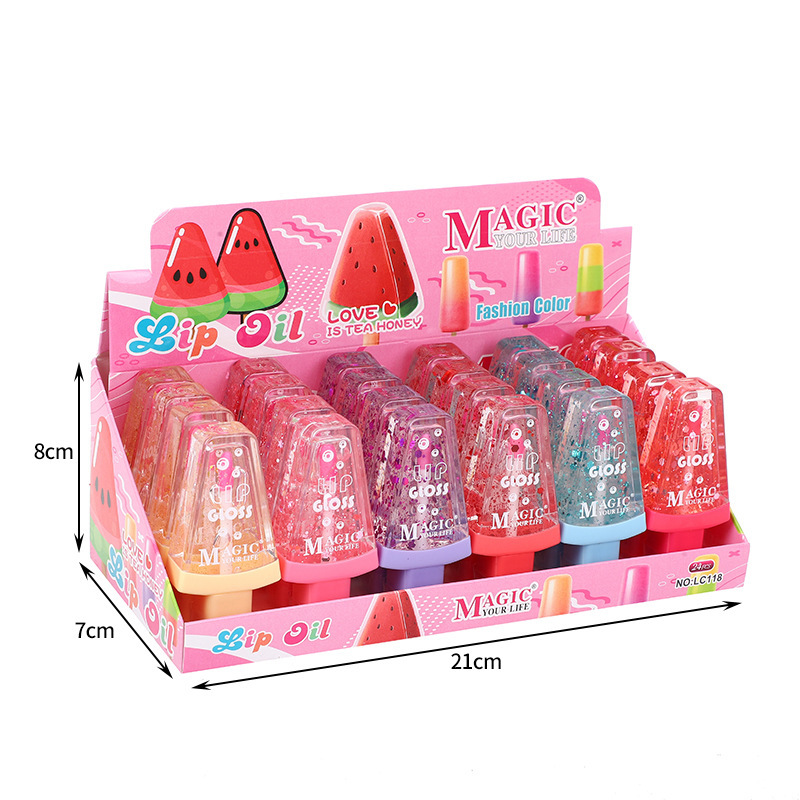 Casual Style Ice Cream Lipstick Solid Color Plastic Lip Glaze