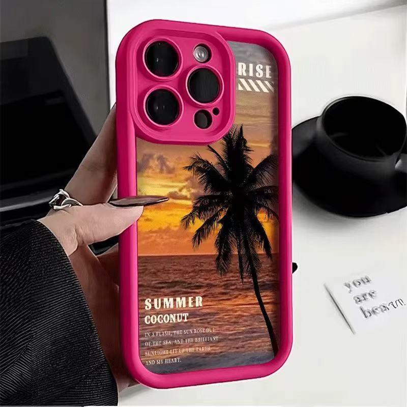 Sunrise Coconut para Apple 16Promax funda para teléfono móvil Sky Eye Step Shell iPhone15/14/13 Europa y América 12