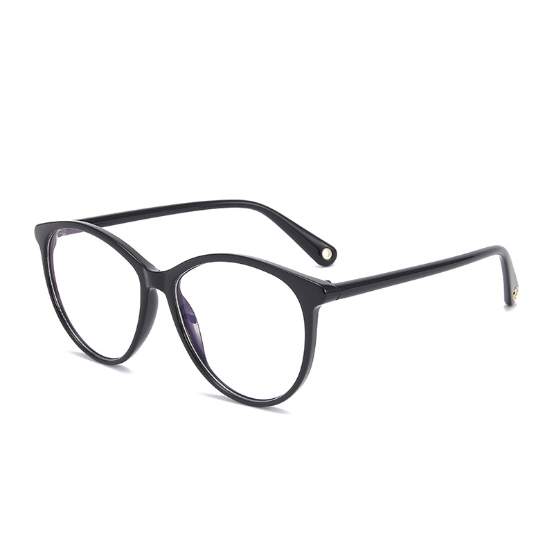 Transmisión en vivo de gafas anti-luz azul de moda, montura delgada, gafas ligeras, montura de gafas, espejo plano de fragancia pequeña de cuello blanco para estudiantes