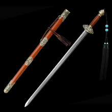 龙泉市刀剑星月清剑纯铜汉剑花纹钢手工唐剑镇宅宝剑冷兵器未开刃