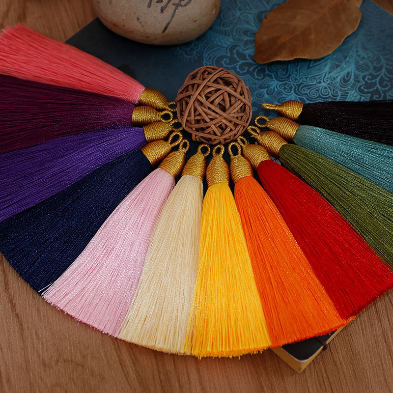 8cm pull ring gold thread cap tassel spike bookmark hanging spike diy sachet sachet tassel fan spike