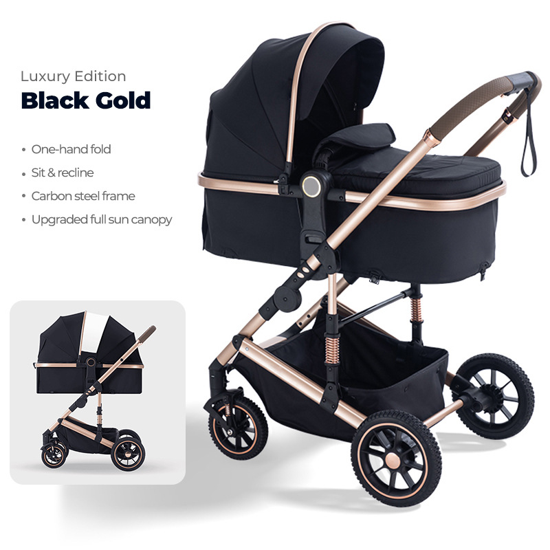 Carrinche de bebé multifuncional, carro para bebés que se puede sentar y acostar, cesta para dormir, carro para niños de alto paisaje, artefacto mágico para pasear a los niños. image 8