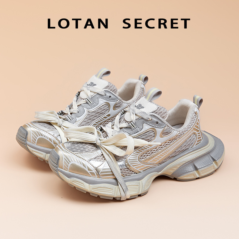 Paris 3XL Dad Shoes for Women 2026 Spring and Autumn New Style with Added Fleece, Unisex Casual Sports Shoes for Women