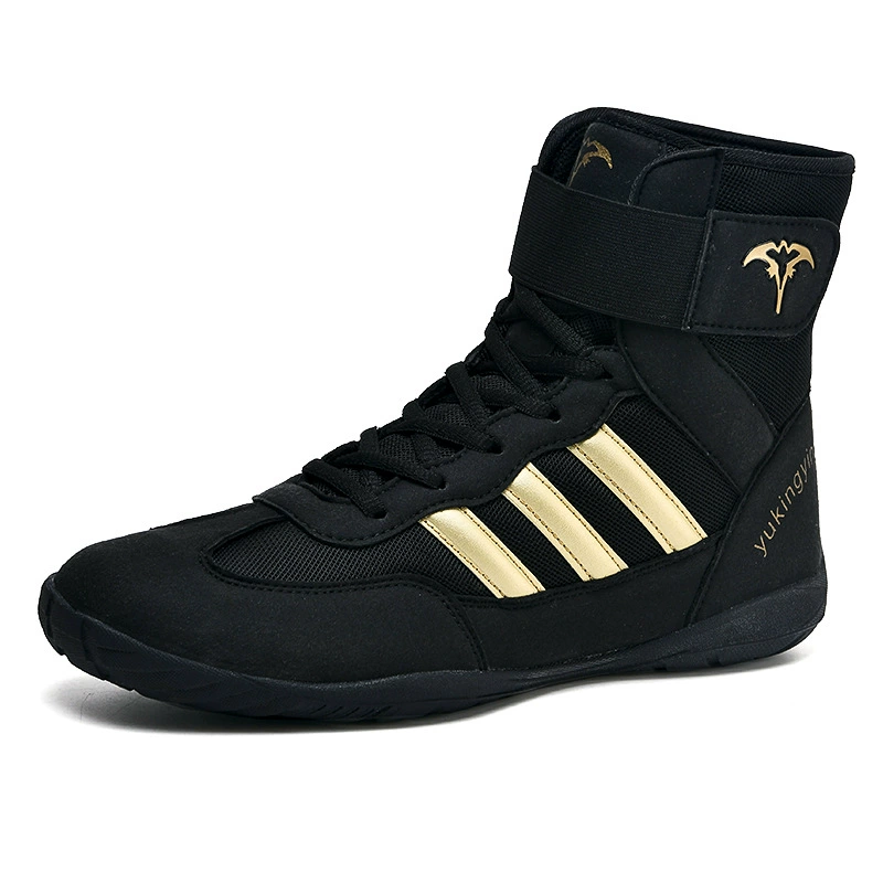 Боксерская обувь, высокие мужские и женские детские борцовские туфли для саньда, профессиональные боевые тренировочные туфли, обувь для боевых искусств, специальная борцовская обувь
