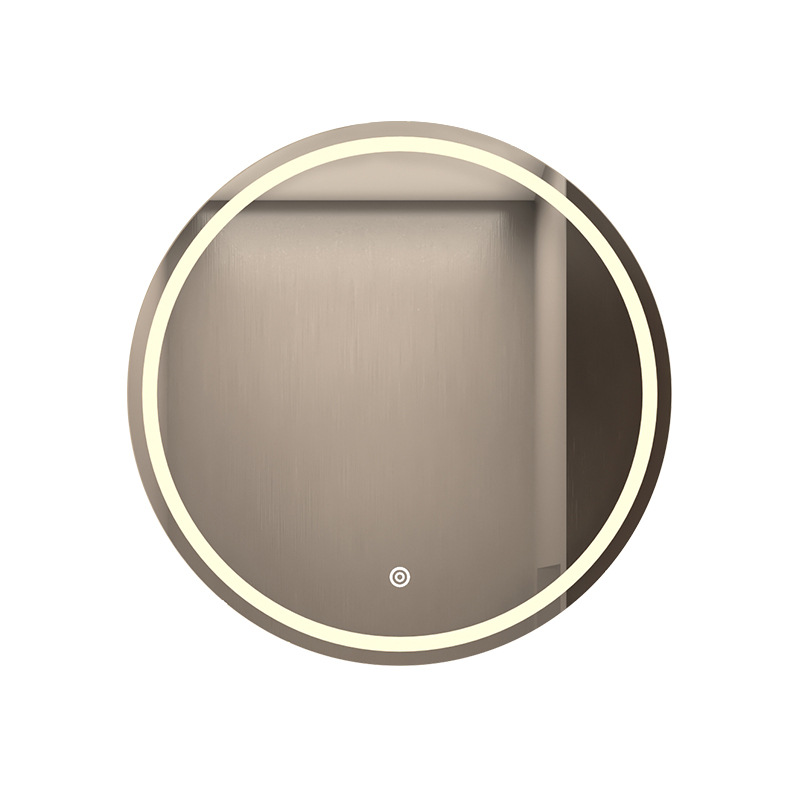 Redondo con lámpara para lavarse las manos inodoro colgado en la pared LED luminiscente espejo inodoro espejo inteligente espejo de baño