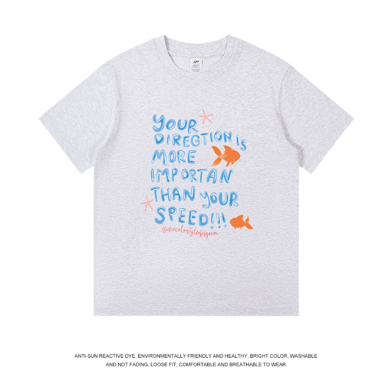 多用途のプリントコットン半袖Tシャツ、男性と女性用、和風の新鮮でカジュアルな夏のデザイン、インス卸売|undefined