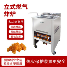 汇利立式商用煤气炸炉电炸锅油炸锅恒温燃气炸鸡炉油条摆摊炸串