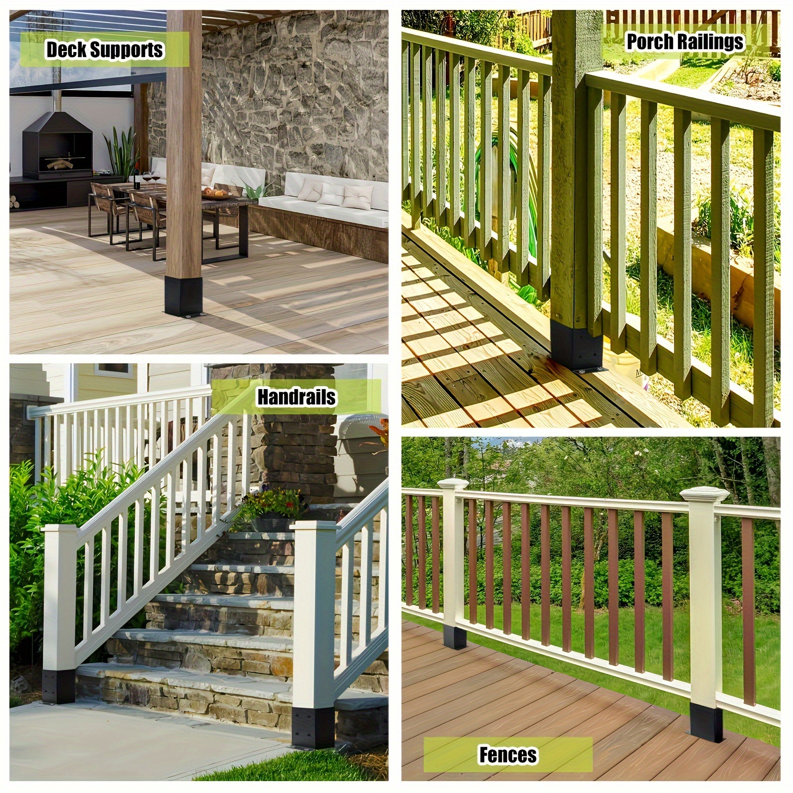 Pavilión barandilla columna base ancla terraza cubierta columna de acoplamiento no estándar accesorios de hardware simple hierro forjado