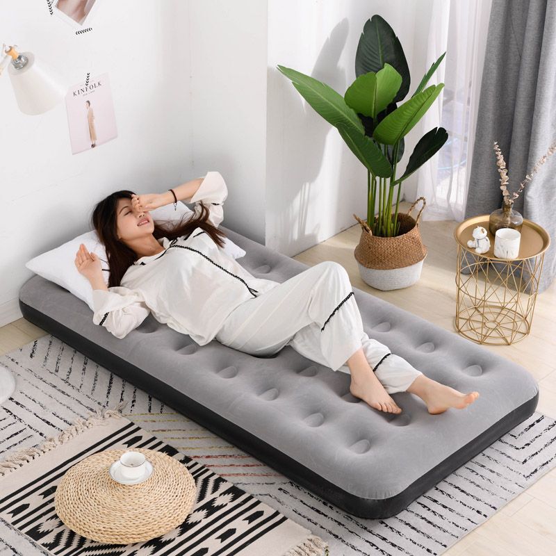 Inflatable Bed for Home Use, Single Folding Bed, Air Mattress, Double Thickened Portable Air Bed, Outdoor Inflatable Cushion for Camping
