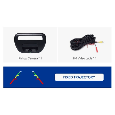 Suitable for 05-15 Mitsubishi Triton L200 Pickup Truck Tailgate Handle Reversing Camera Waterproof Car Accessory (Vehicle camera) - black
