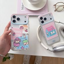 卡通双层imd苹果17promax手机壳适用iPhone16保护套15pro/17磨砂