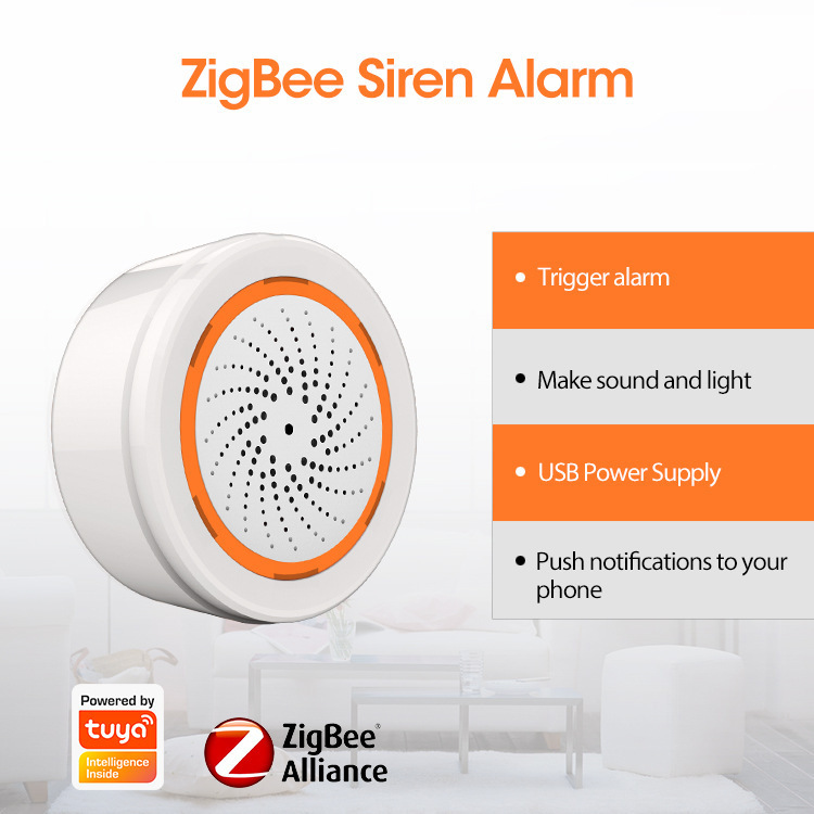 ネオ・グラフィティ音光警報器、TuyaスマートZigbeeセキュリティ、USB・バッテリー二重電源、警報、越境人気商品|undefined