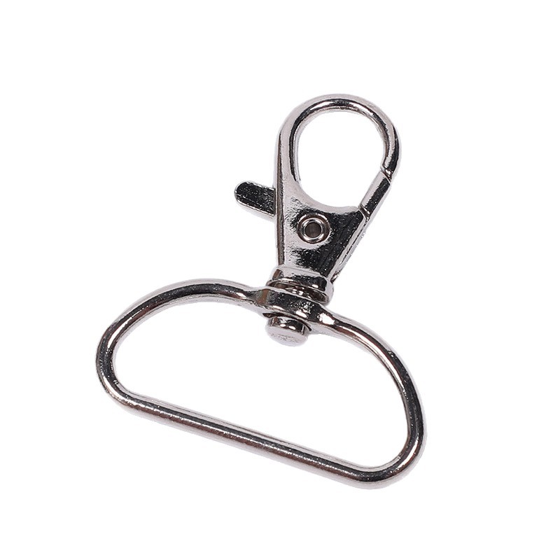 Suministro de metal en stock D-tail Boquilla de pescado de aleación de aluminio DiDi Joyas de proceso llavero gancho giratorio
