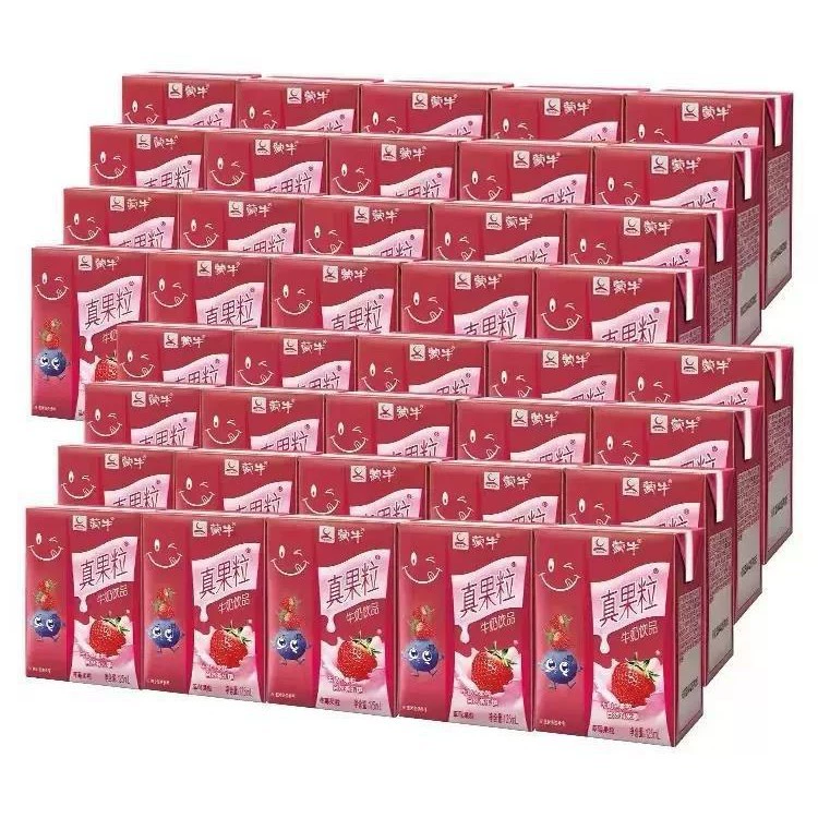 Вся коробка с натуральными фруктами Mengniu 24 коробки с натуральными фруктами