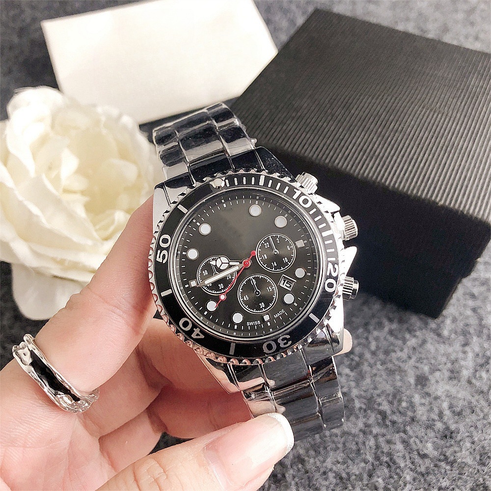 Watch Wholesale Foreign Trade Aliexpress Sports Trend Calendar Men's Watch Three Eyes Six Needles Decorative Watch Factory Price Direct Sale