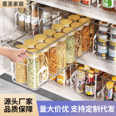 透明プラスチック収納ボックスデスクトップキャビネット引き出しパーティションオーガナイザーボックススナック雑貨収納バスケット調味料収納ボックス