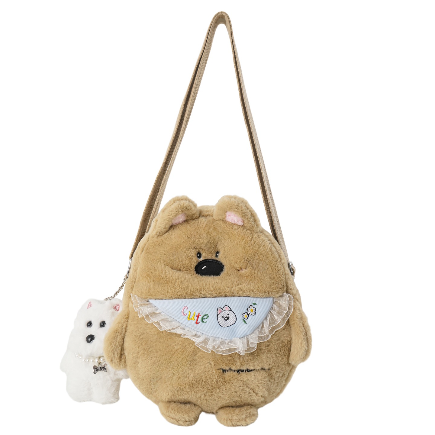 Cartoon perros niños y niñas bolsas de hombro lindas peludas bebés 2026 nuevas bolsas para niños transfronterizas