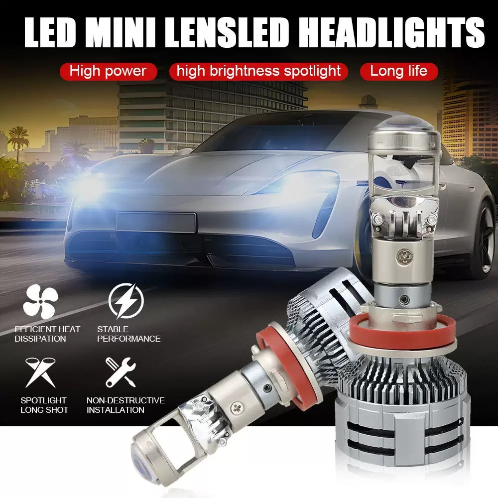 A80 Mini Fisheye Lens Built-In Driver 3570 Ultra-Bright Spotlight Bead Car Led Headlight Lens Spotlight