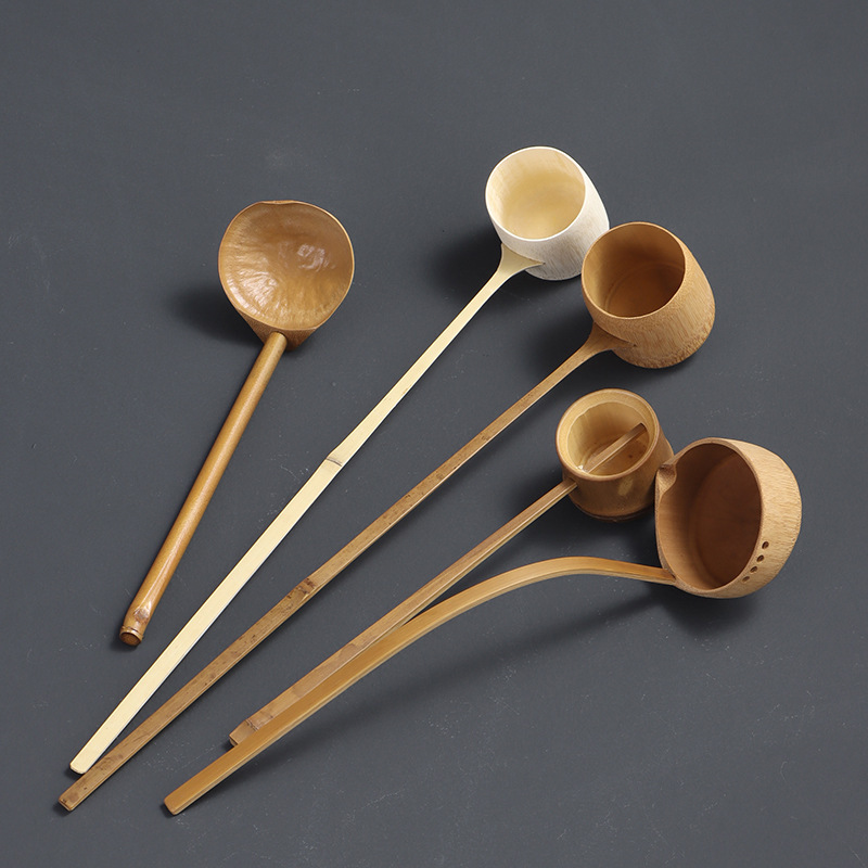 Japanese bamboo small water spoon Japanese tea ceremony accessories bamboo tea soup spoon bamboo soup take a generation of hair