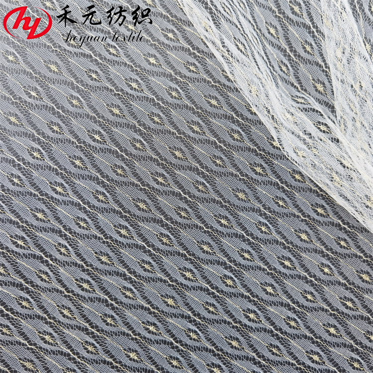 锦涤双色提花网布金线小点凤尾网纱经典款女装裙子打底衫拼接面料