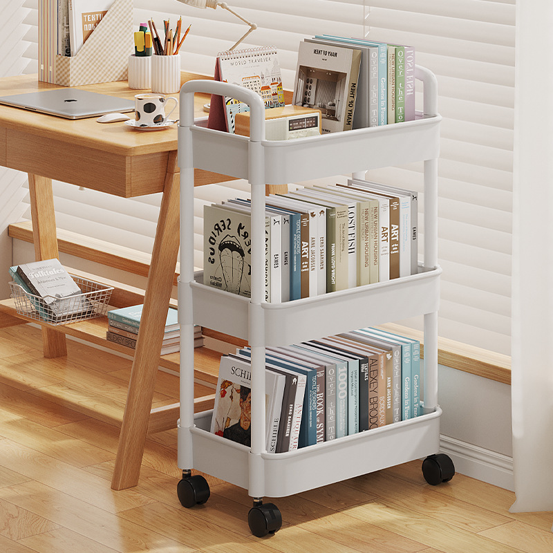Kitchen multi-layer gap storage rack simple movable layered storage car floor convenient trolley