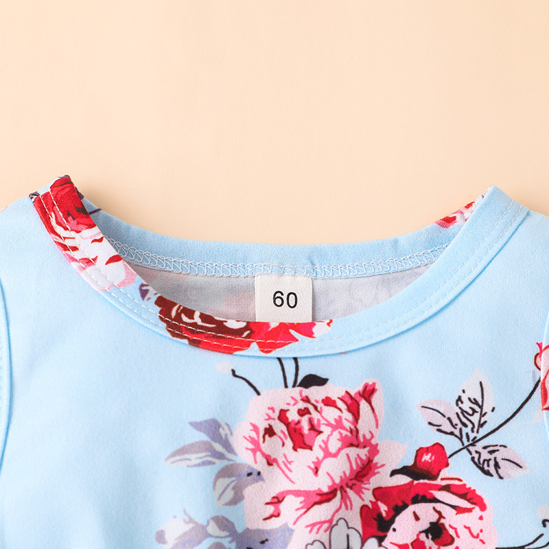 Casual Flower 100% Cotton Baby Clothes display picture 3