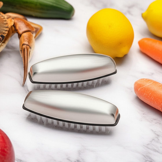 In-Stock Stainless Steel Vegetable Cleaning Brush Potato Brush Vegetable Washing Dirt Removal Tool Kitchen Fruit Yam Cleaning Brush