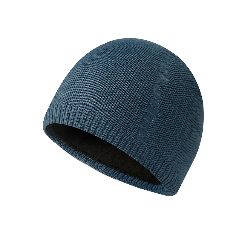 Nuovo cappello lavorato a maglia in rilievo autunnale e invernale, cappello freddo, berretto da skateboard, più cappello di lana caldo in velluto, cappello invernale da ciclismo_voghion.com