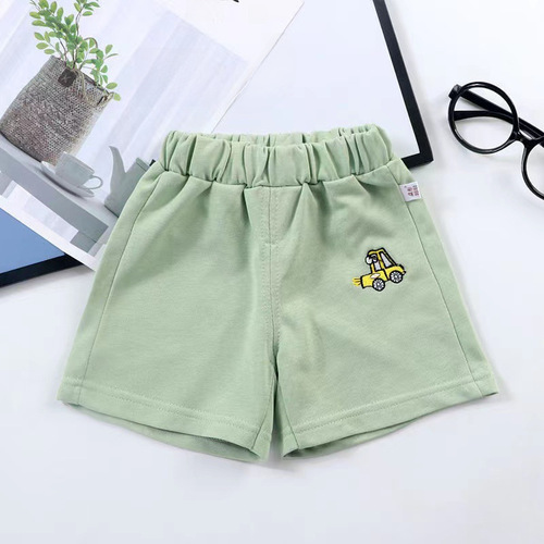 Children's pure cotton shorts for babies, summer beach pants for boys, 5-inch pants for infants, outerwear middle pants, hot pants for girls