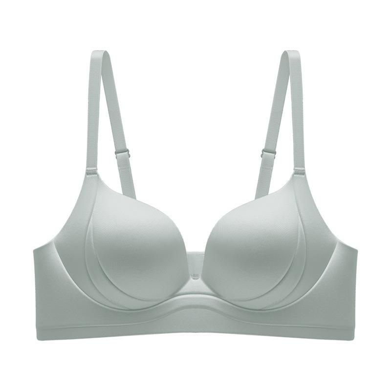 875 # One-Piece Silky Cool Satin Seamless Underwear, Light Luxury, Fashionable, Lifting, Gathering, Breast-Shaping, Soft Support Inner