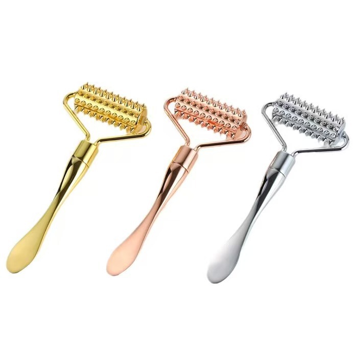 Cross-Border Special Metal Eye Cream Stick Micro-Needle Roller Massage Stick Facial Beauty Stick Massager Eye Cream Spoon Manufacturer Cross-Border Special Metal Eye Cream Stick Micro-Needle Roller Massage Stick Facial Beauty Stick Massager Eye Cream Spoon Manufacturer