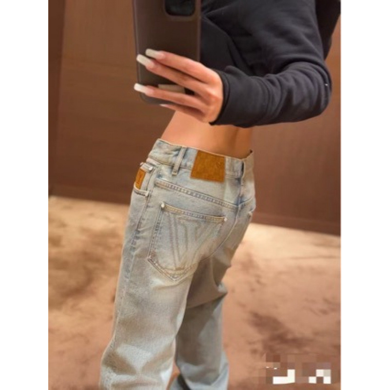 New Foreign Trade Original Label Solid Color Single-Breasted Jeans, Trendy Unisex Washed Vintage Loose Denim Pants New Foreign Trade Original Label Solid Color Single-Breasted Jeans, Trendy Unisex Washed Vintage Loose Denim Pants