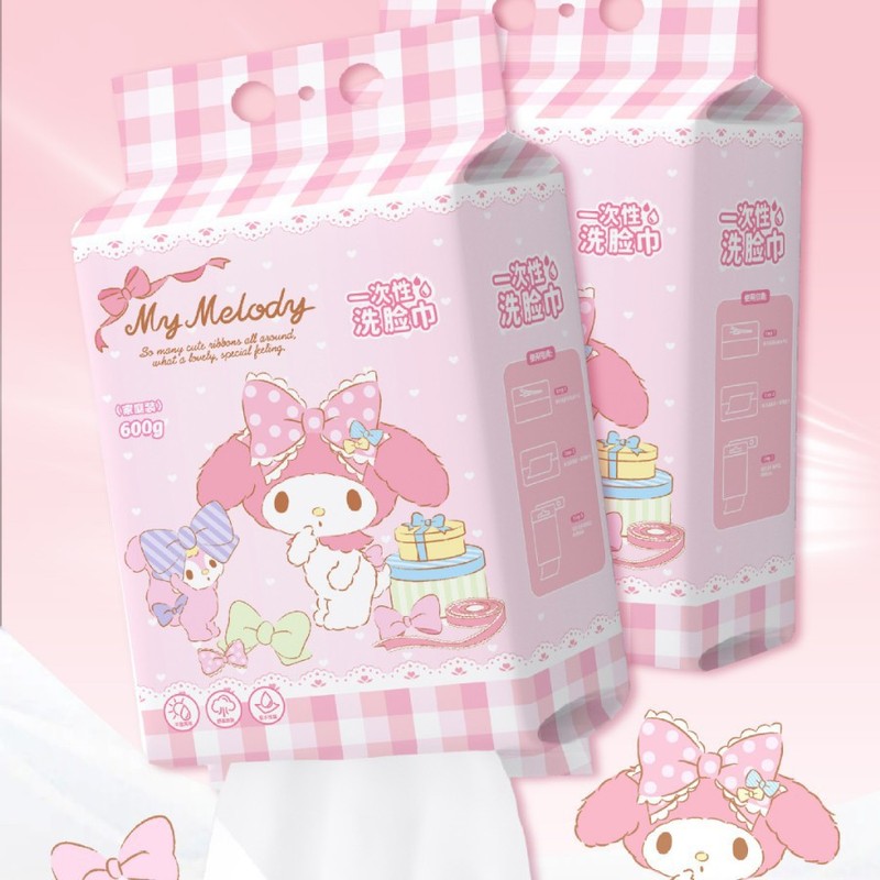メロディー フェイスタオル サンリオ フェイスタオル 大パック ファミリーパック 吊り下げフェイスタオル 増粘 ウェット＆ドライ|undefined
