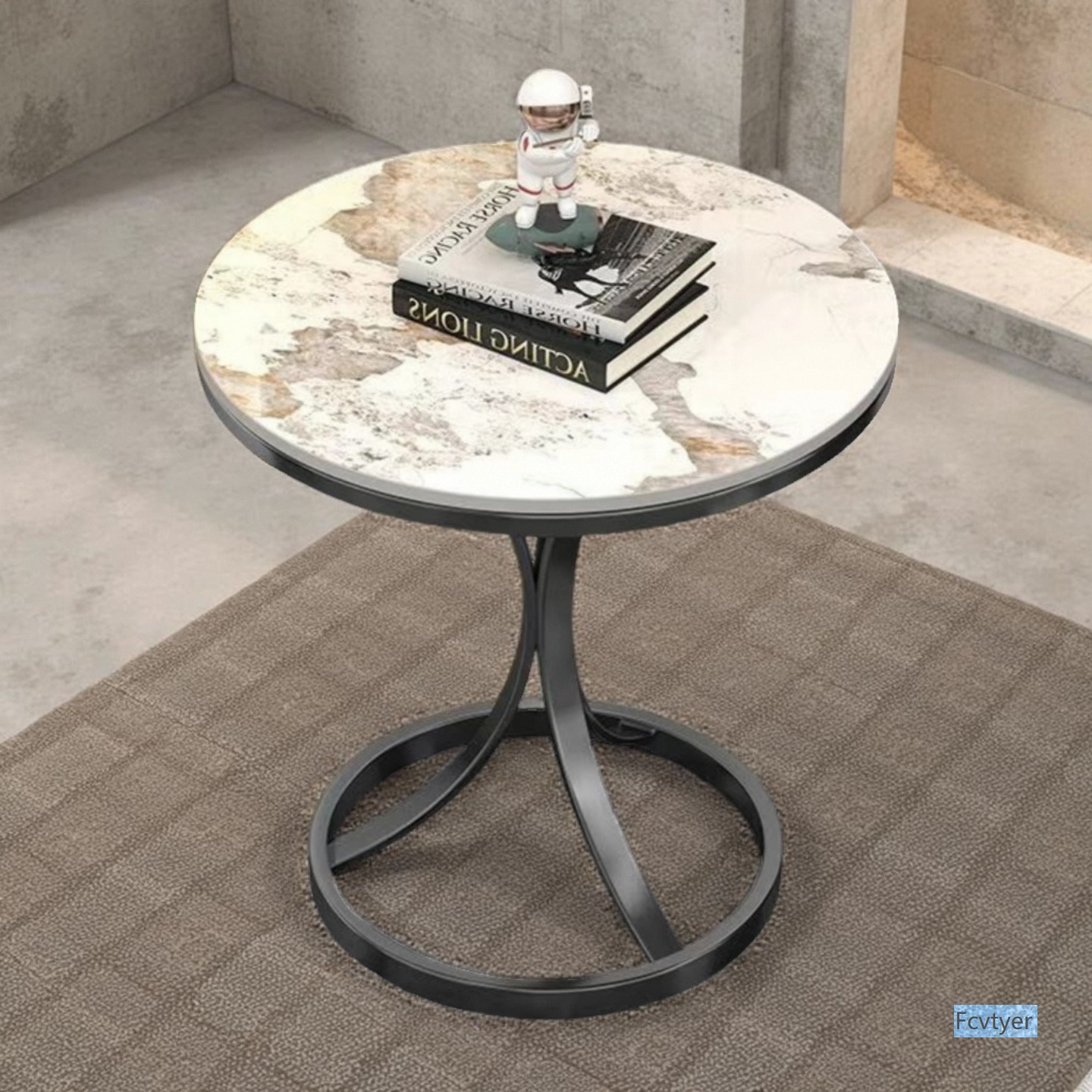 Dream Sail Mobile Same-Day Small Coffee Table Sofa Side Table Light Luxury Bedside Table Living Room Small Table Small Round Table Rock Slab Balcony