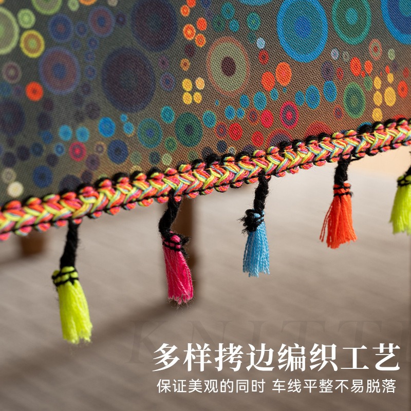 Transfronterizo nuevo estilo bohemio impermeable manto de mesa color frisa impresión manto de mesa a prueba de polvo manto de mesa al por mayor