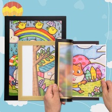 畫框兒童畫兒童裝裱框掛牆幼兒園簡易開8k美術素描A4a3水彩畫獎狀