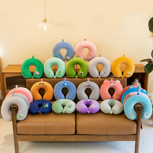 LOGO Development Gift Accompanying Ceremony Neck Cover U-shaped Pillow Memory Foam Removable and Washable Student Nap Pillow Wholesale
