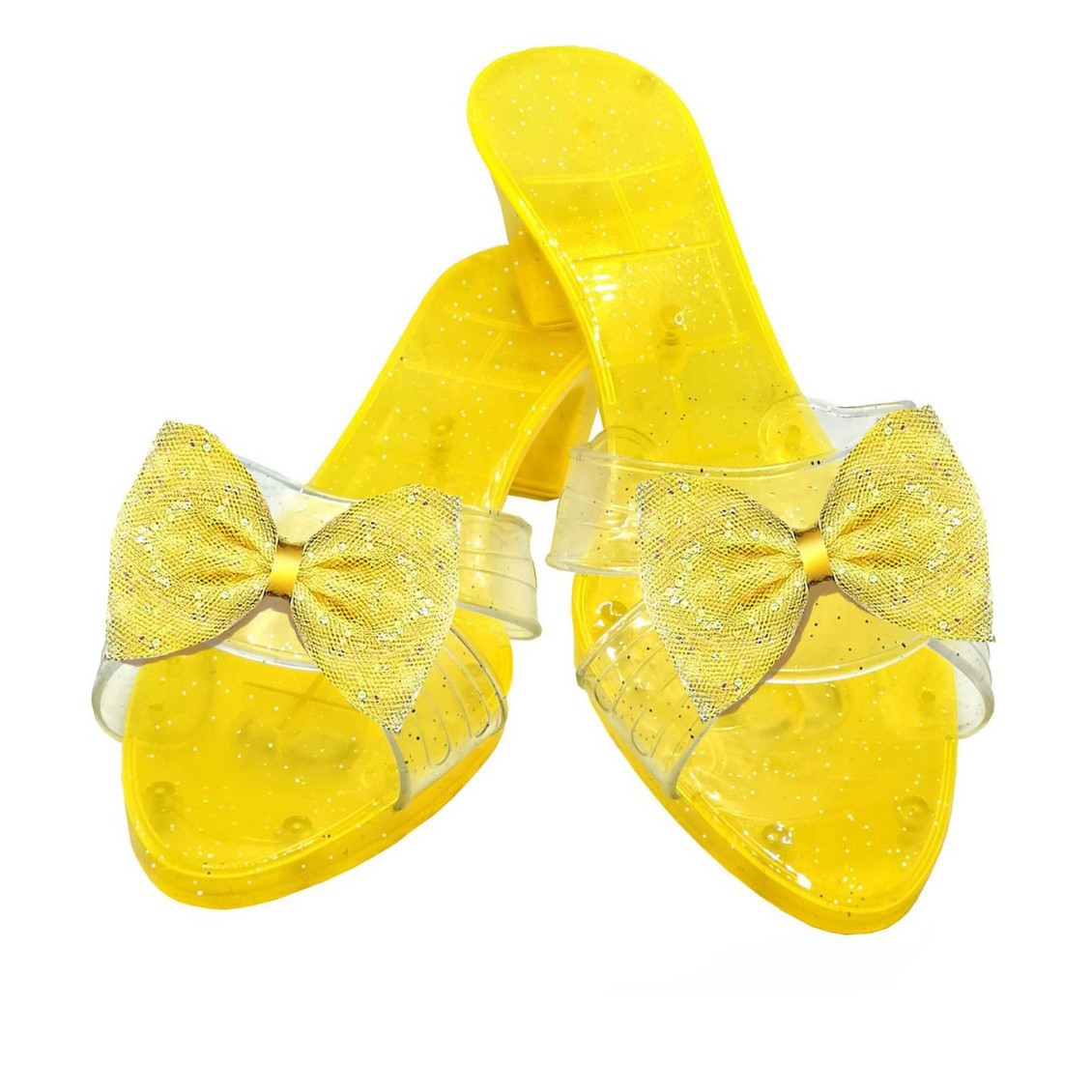 Venta caliente transfronteriza para vestir a la casa zapatos de juguete zapatos de princesa antideslizantes arco rosa azul púrpura niña tacones altos regalo