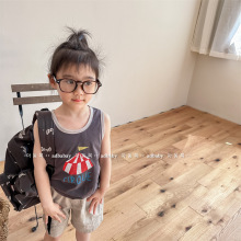 童装2025夏季新品 女童韩版无袖T恤背心儿童打底衫 123262