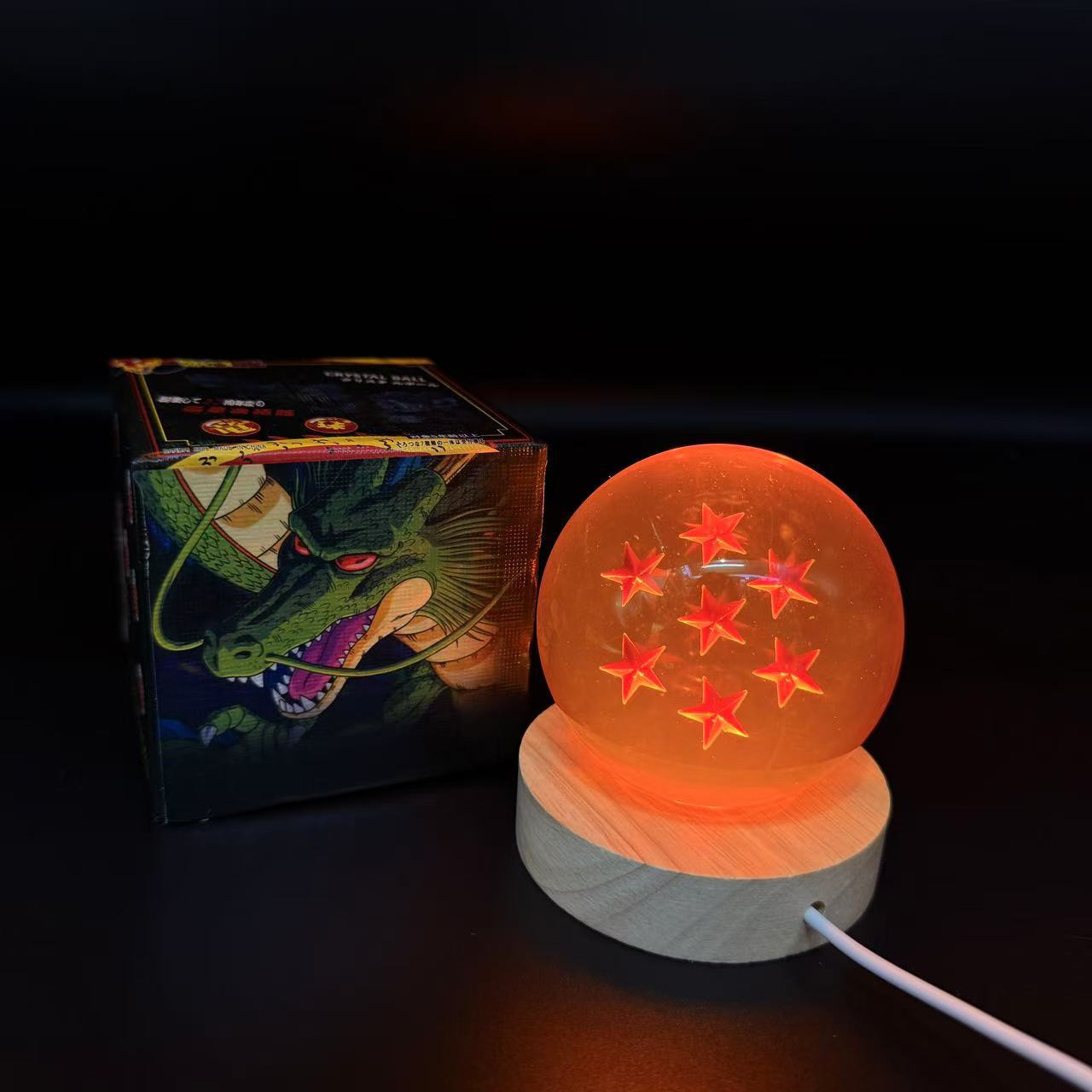 Siete estrellas + base de madera