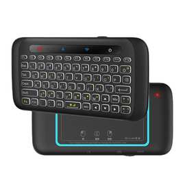 H20迷你背光键盘 无线触摸板鼠标 双面键鼠组合套装 七彩呼吸灯