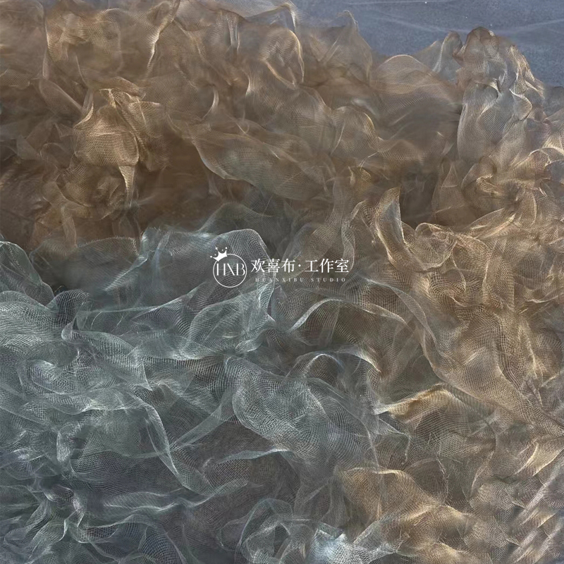 模造煙モデリング DIY 可塑性雲霧ネット金属メッシュ結婚式クリエイティブ硬質ガーゼ生地デザイナー生地|undefined