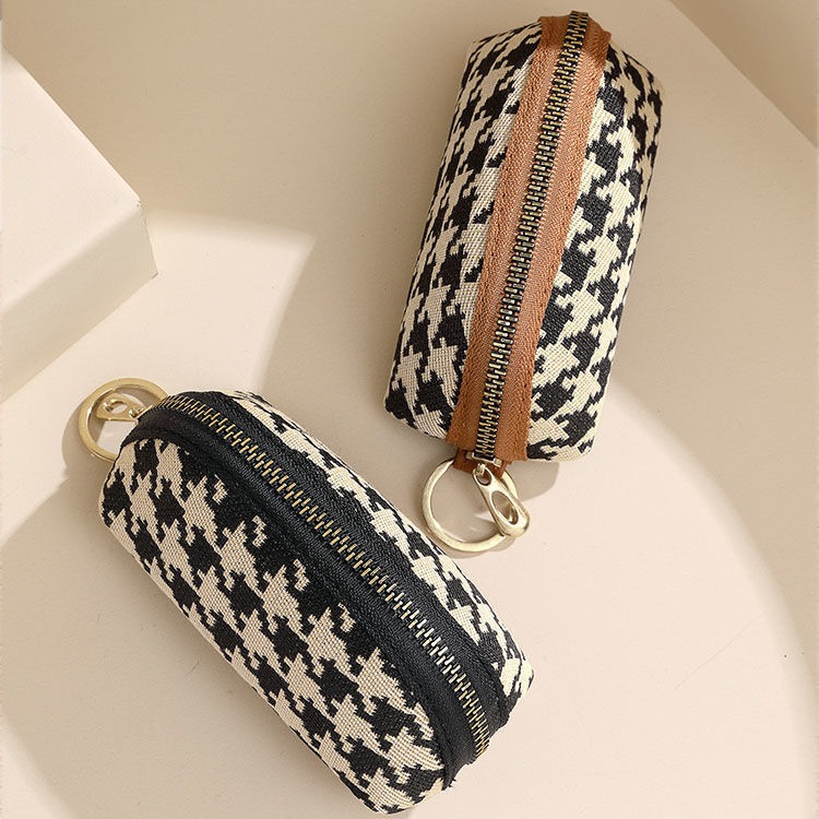 Car key organizer canvas small size unisex storage general large capacity simple Korean cute key chain mini household