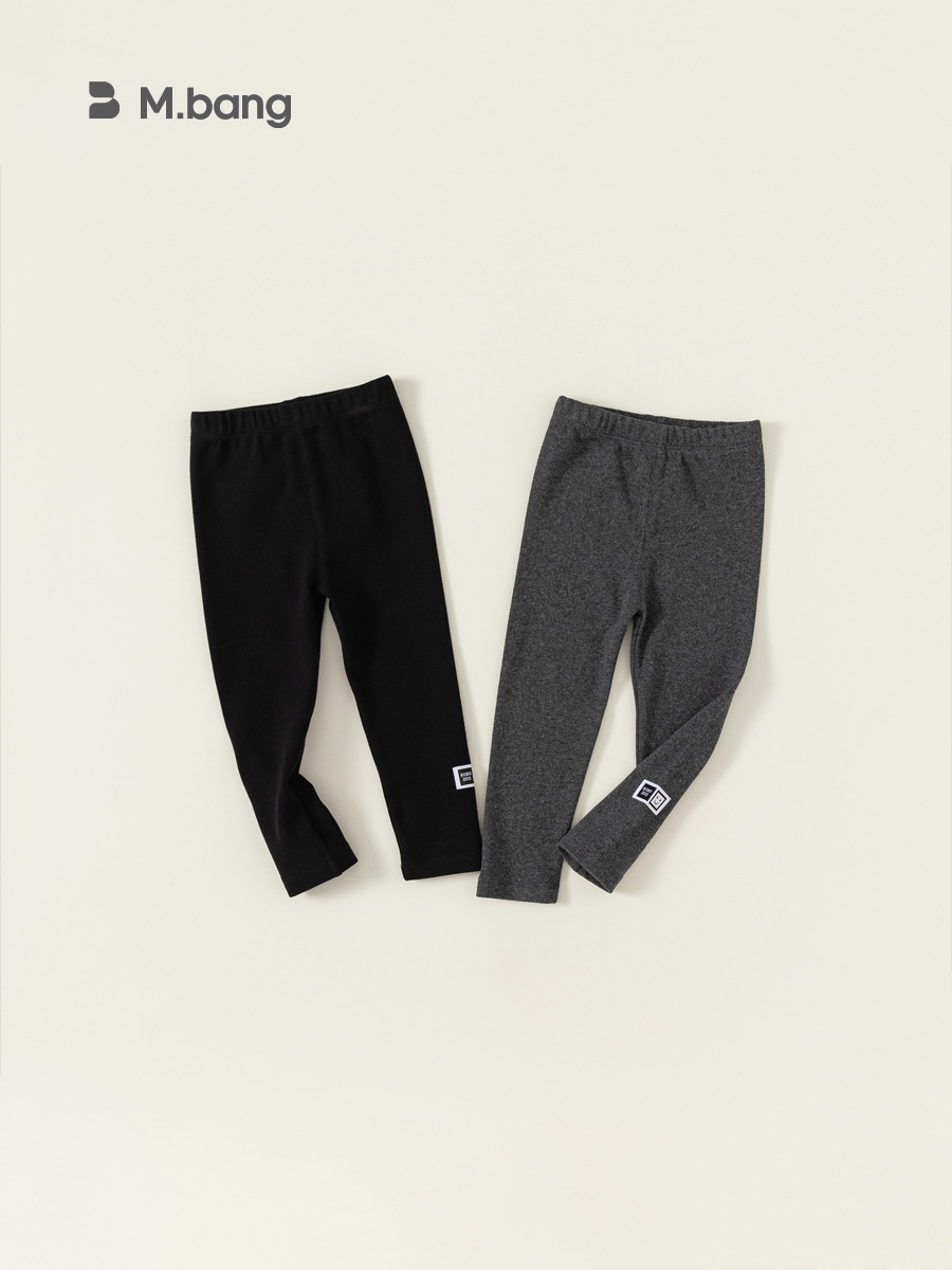 Babycity pantalones de los niños leggings de color sólido niñas de primavera y otoño estilo occidental hacia fuera pantalones elásticos QK23034