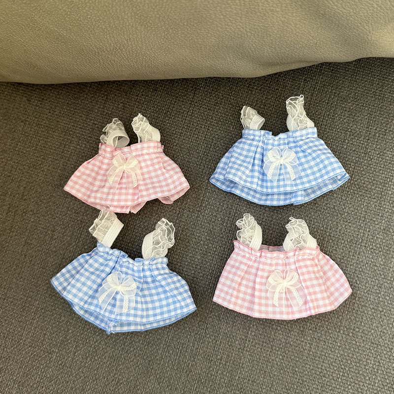 13cm Handdog dress Summer Pendant Lace Skirt Pleated Skirt Lena Bell Dress Doll Change Clothes