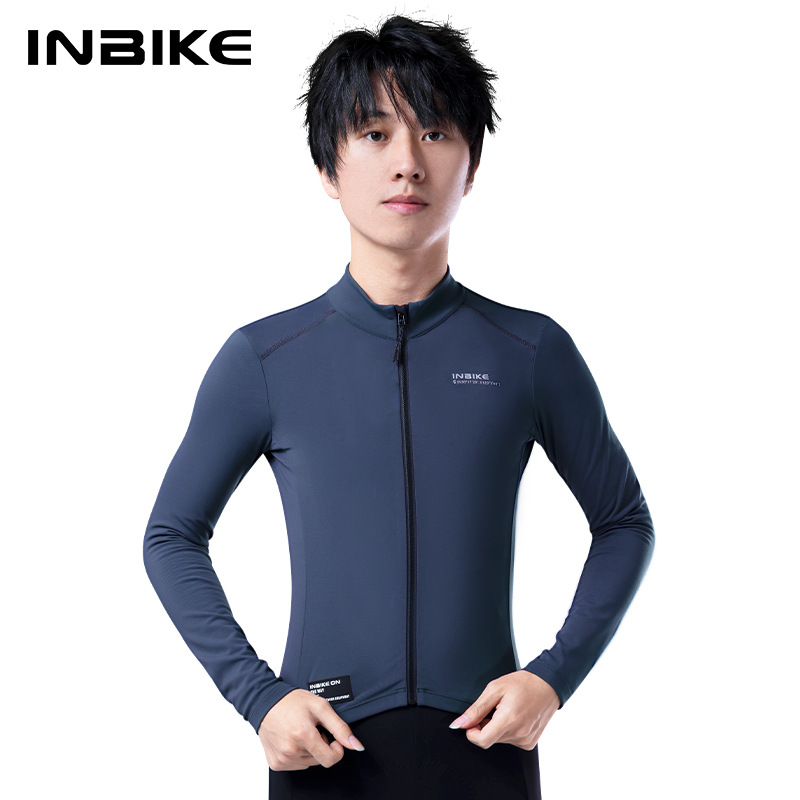 INBIKE Fleece Warm Cycling Wear Men's Top Spring Autumn Winter Road Mountain Bike Long Sleeve Coat Top