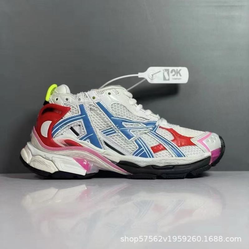 OK巴黎七代track7.0runner做旧情侣老爹鞋网面休闲时尚运动跑步鞋|undefined